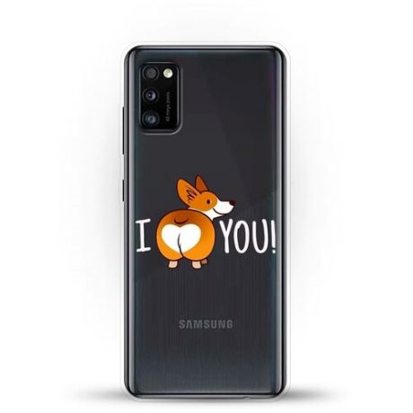 Силиконовый чехол Love Корги на Samsung Galaxy A41