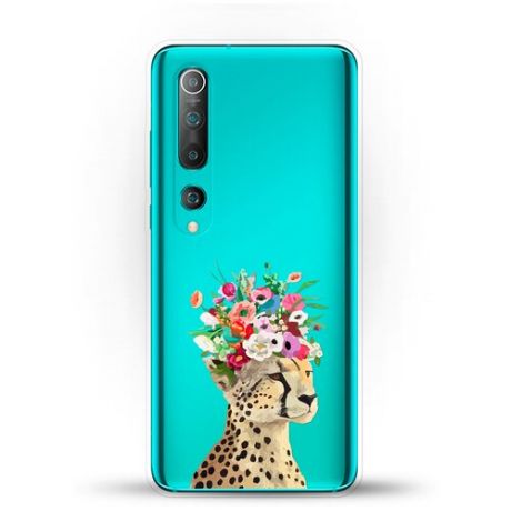 Силиконовый чехол Леопард на Xiaomi Mi 10 Pro