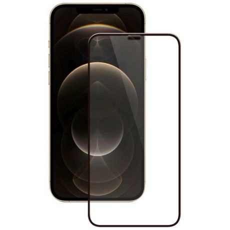 Защитное стекло 2.5D для iPhone 12 Pro Max, айфон 12 про макс, полноклеевое, черная рамка