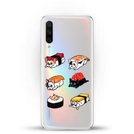 Силиконовый чехол Суши-собачки на Xiaomi Mi CC9e