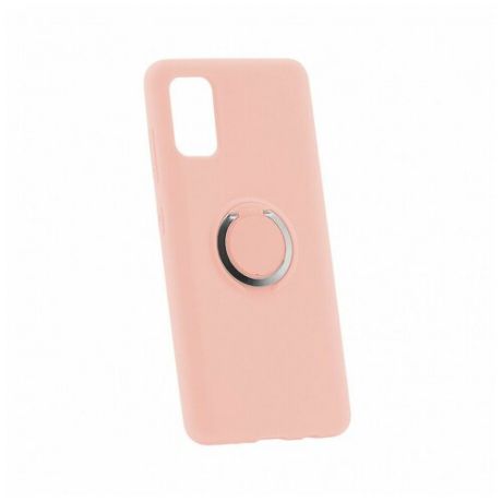 Чехол на Samsung Galaxy A41 Derbi Slim Silicone-3 с кольцом розовый песок