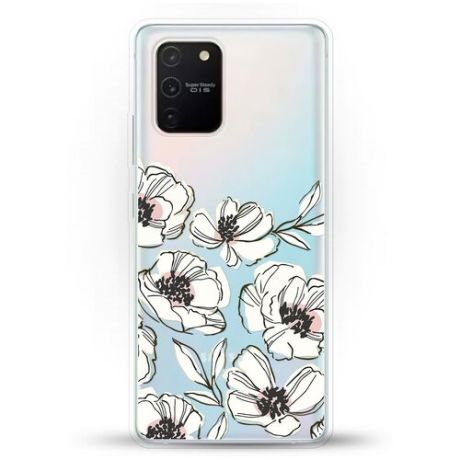 Силиконовый чехол Цветы на Samsung Galaxy S10 Lite