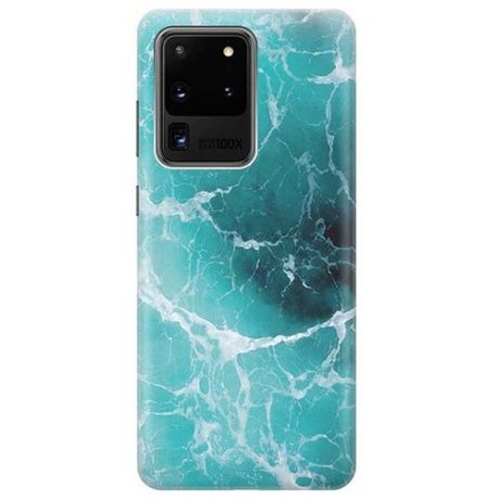 Ультратонкий силиконовый чехол-накладка для Samsung Galaxy S20 Ultra с принтом "Лазурный океан"