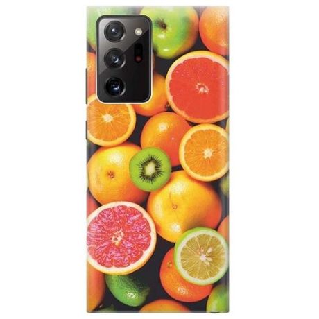 Ультратонкий силиконовый чехол-накладка для Samsung Galaxy Note 20 Ultra с принтом "Сочные фрукты"
