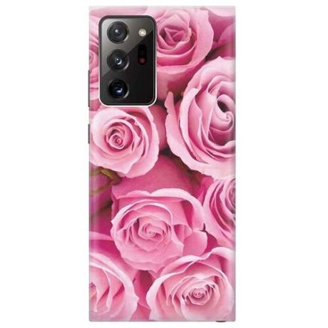 Ультратонкий силиконовый чехол-накладка для Samsung Galaxy Note 20 Ultra с принтом "Букет роз"