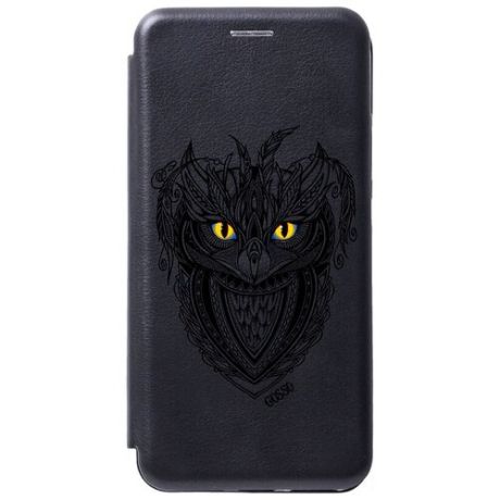 Чехол-книжка Book Art Jack для Samsung Galaxy Note 10+ с принтом "Grand Owl" черный