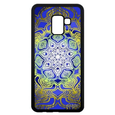 Красивый чехол на смартфон // Galaxy A8 2018 // "Мандала" Пентаграмма Радуга, Utaupia, цветной
