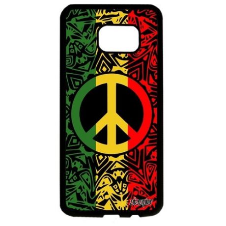 Противоударный чехол для смартфона // Samsung Galaxy S7 Edge // "Peace and Love" Стиль Символ, Utaupia, цветной