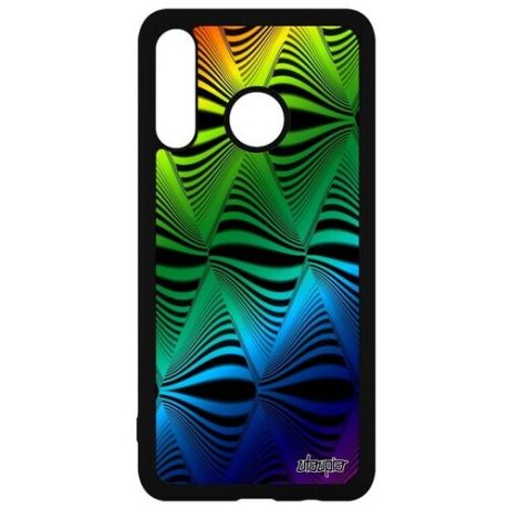 Модный чехол на смартфон // Huawei P30 Lite // "Иллюзия волны" Круговорот Движение, Utaupia, цветной
