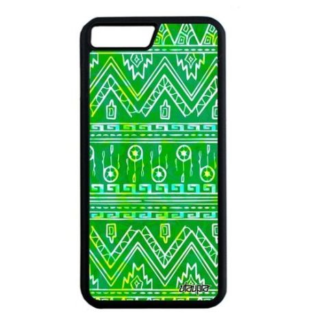 Красивый чехол на телефон // iPhone 8 Plus // "Ацтекские мотивы" Стиль Геометрический, Utaupia, фиолетовый