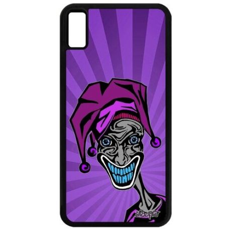 Модный чехол для смартфона // iPhone XS Max // "Джокер" Клоун Улыбка, Utaupia, серый