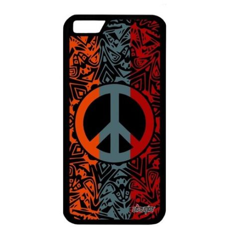 Необычный чехол для мобильного // Apple iPhone 6S // "Peace and Love" Дизайн Рисунок, Utaupia, цветной