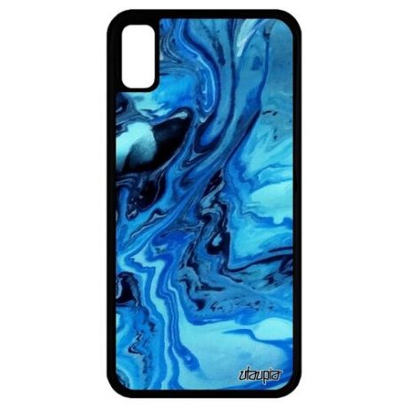 Чехол для телефона // iPhone XR // "Волны" Дизайн Море, Utaupia, фиолетовый