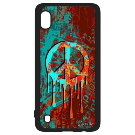 Чехол для смартфона // Galaxy A10 // "Peace and Love" Пацифизм Мандала, Utaupia, серый