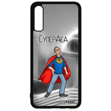 Новый чехол для телефона // Galaxy A70 // "Супердед" Смешной Стиль, Utaupia, синий