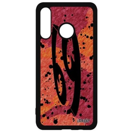 Модный чехол для мобильного // Huawei P30 Lite // "Знак зодиака Рак" Zodiac Стиль, Utaupia, оранжевый