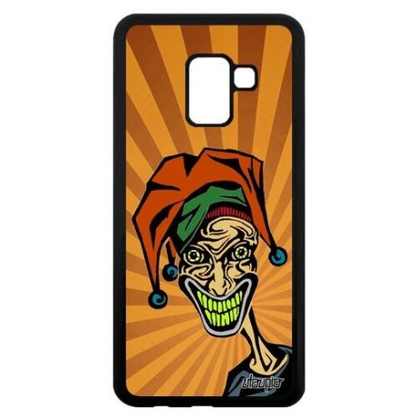 Простой чехол для телефона // Samsung Galaxy A8 2018 // "Джокер" Покер Joker, Utaupia, зеленый