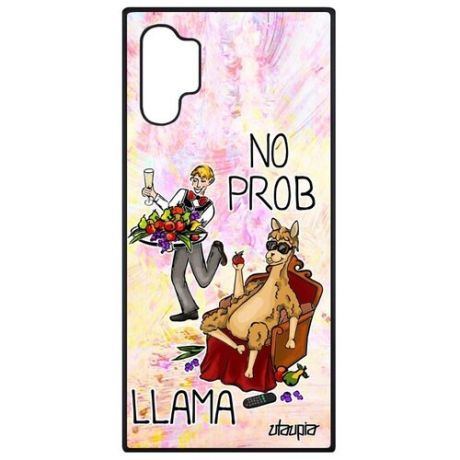 Защитный чехол для // Galaxy Note 10 Plus // "No prob lama" Веселый Дизайн, Utaupia, светло-серый