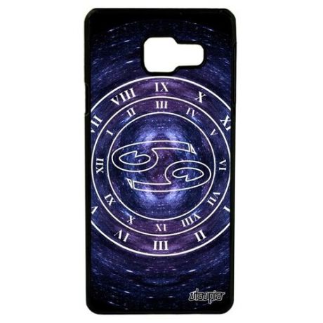 Защитный чехол на телефон // Samsung Galaxy A3 2016 // "Зодиак Скорпион" Каллиграфия Horoscope, Utaupia, синий
