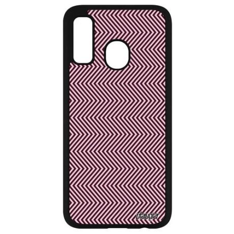 Модный чехол для мобильного // Samsung Galaxy A40 // "Зигзаг" Волна Треугольник, Utaupia, фиолетовый