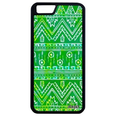 Яркий чехол для смартфона // iPhone 6 Plus // "Ацтекские мотивы" Декоративный Фон, Utaupia, оранжевый