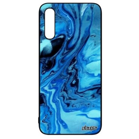 Стильный чехол на смартфон // Samsung Galaxy A50 // "Волны" Море Абстрактный, Utaupia, фиолетовый