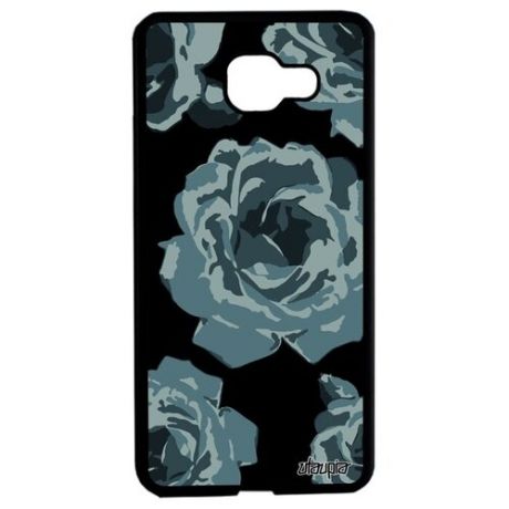 Противоударный чехол для телефона // Galaxy A5 2016 // "Цветы" Flower Флора, Utaupia, серый