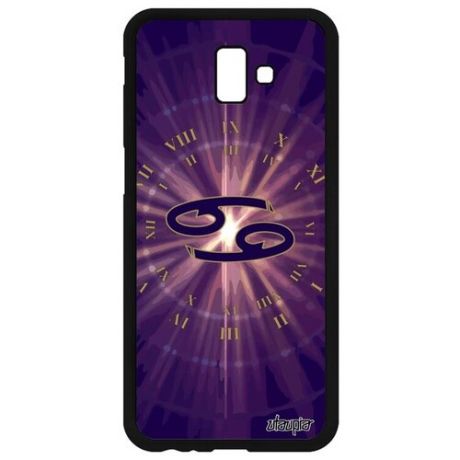 Защитный чехол на телефон // Galaxy J6 Plus 2018 // "Гороскоп Рак" Дизайн Календарь, Utaupia, фиолетовый