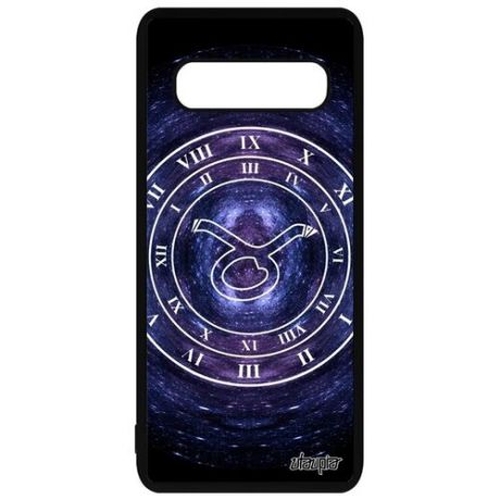 Качественный чехол для мобильного // Samsung Galaxy S10 Plus // "Зодиак Козерог" Zodiac Знак, Utaupia, синий