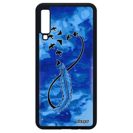 Новый чехол для смартфона // Galaxy A7 2018 // "Бесконечность" Стиль Мудрость, Utaupia, синий