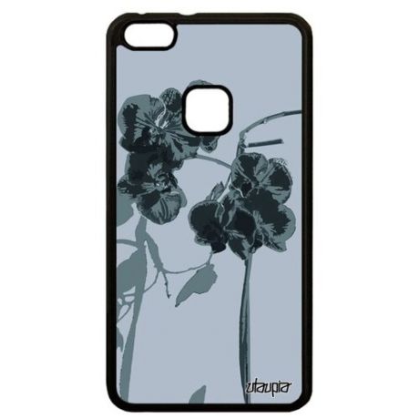 Защитный чехол для мобильного // Huawei P10 Lite // "Цветы" Аромат Романтика, Utaupia, серый