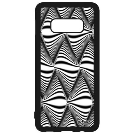 Противоударный чехол на смартфон // Samsung Galaxy S10e // "Иллюзия волны" Преломление Узор, Utaupia, серый