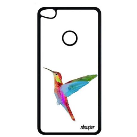 Противоударный чехол на смартфон // Huawei P8 Lite 2017 // "Колибри" Дизайн Птенец, Utaupia, белый