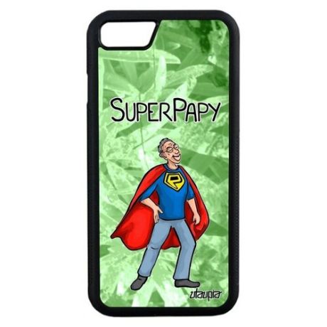 Качественный чехол для смартфона // iPhone 7 // "Супердед" Герой Супергерой, Utaupia, синий