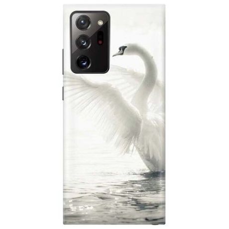 Ультратонкий силиконовый чехол-накладка для Samsung Galaxy Note 20 Ultra с принтом "Лебедь"