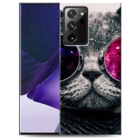 Дизайнерский силиконовый чехол для Samsung Galaxy Note 20 Ultra Неоновый кот