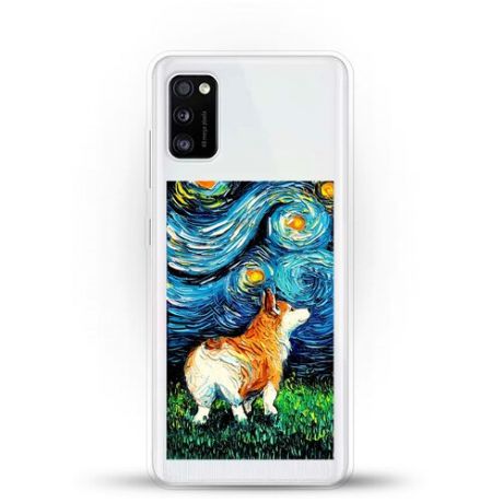 Силиконовый чехол Корги Ван Гога на Samsung Galaxy A41