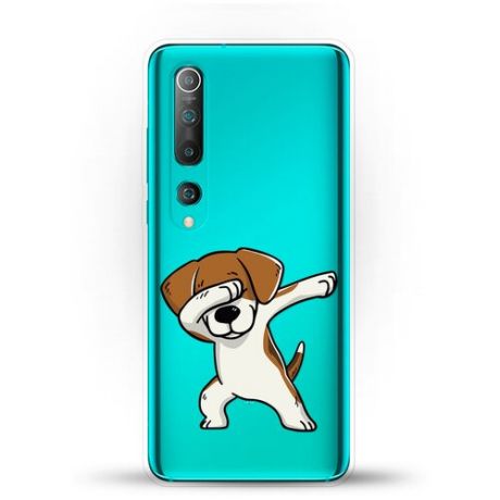 Силиконовый чехол Swag Бигль на Xiaomi Mi 10 Pro