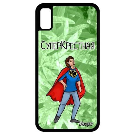 Новый чехол на телефон // Apple iPhone XR // "Суперкрестная" Комичный Супергерой, Utaupia, серый