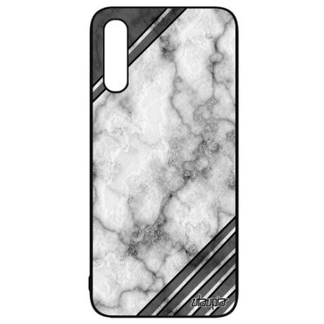 Противоударный чехол на смартфон // Galaxy A50 // "Уголок" Стиль Текстура, Utaupia, светло-серый