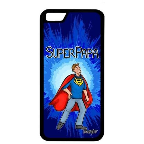 Противоударный чехол на смартфон // iPhone 6S // "Суперпапа" Супергерой Герой, Utaupia, светло-зеленый