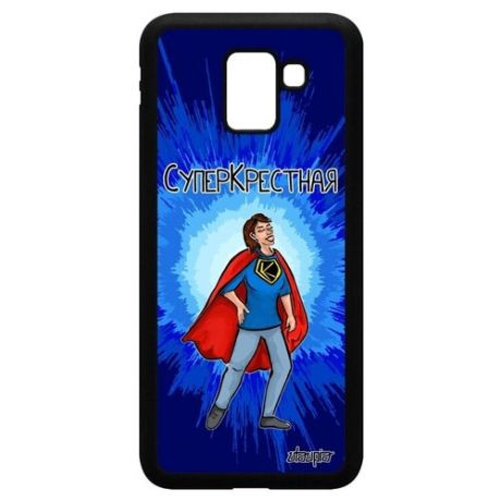 Модный чехол для смартфона // Samsung Galaxy J6 2018 // "Суперкрестная" Герой Супергерой, Utaupia, светло-зеленый