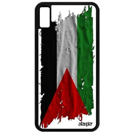 Защитный чехол для смартфона // Apple iPhone XS Max // "Флаг Португалии на ткани" Стиль Патриот, Utaupia, белый