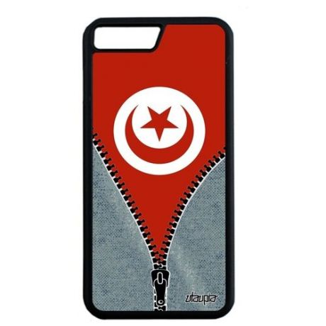 Чехол для смартфона // Apple iPhone 7 Plus // "Флаг Алжира на молнии" Страна Государственный, Utaupia, серый