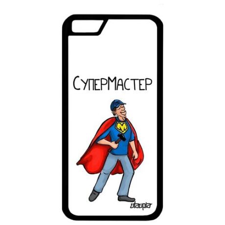 Стильный чехол для телефона // Apple iPhone 6S // "Супермастер" Смешной Герой, Utaupia, светло-зеленый