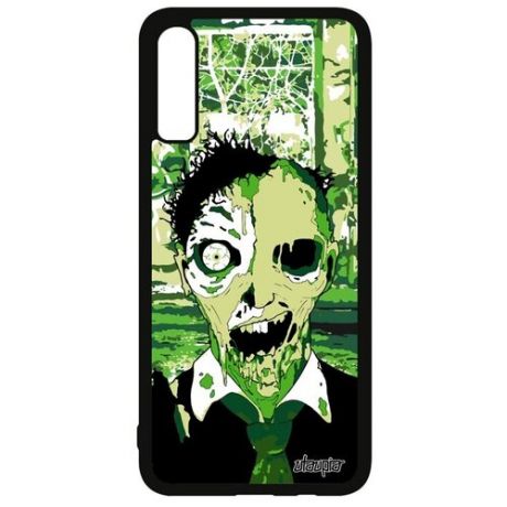 Качественный чехол на смартфон // Samsung Galaxy A70 // "Зомби" Дизайн Хэллоуин, Utaupia, зеленый