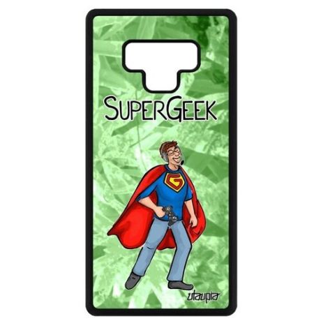 Защитный чехол на смартфон // Galaxy Note 9 // "Супергик" Игрок Герой, Utaupia, черный