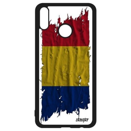 Красивый чехол для телефона // Honor 8X // "Флаг Бельгии на ткани" Государственный Стиль, Utaupia, белый