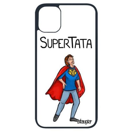 Защитный чехол для мобильного // Apple iPhone 11 Pro // "Супертетя" Смешной Герой, Utaupia, белый