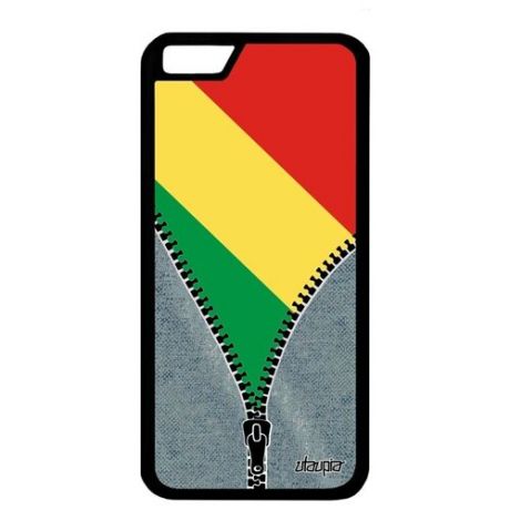 Защитный чехол для телефона // Apple iPhone 6S // "Флаг Сенегала на молнии" Путешествие Патриот, Utaupia, серый